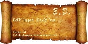 Bényei Diána névjegykártya