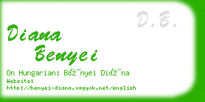 diana benyei business card